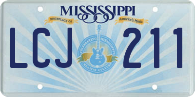 MS license plate LCJ211