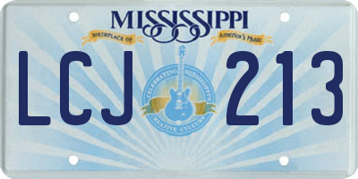 MS license plate LCJ213