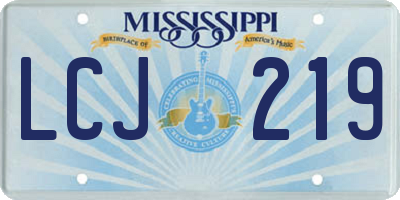 MS license plate LCJ219