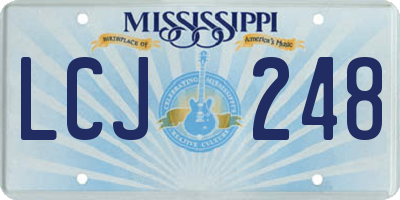 MS license plate LCJ248