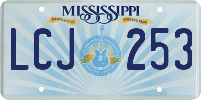 MS license plate LCJ253