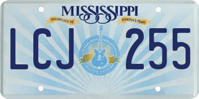 MS license plate LCJ255