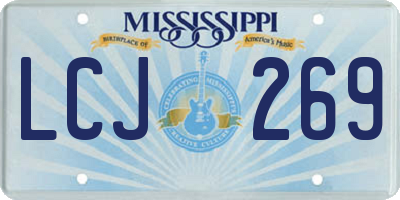 MS license plate LCJ269