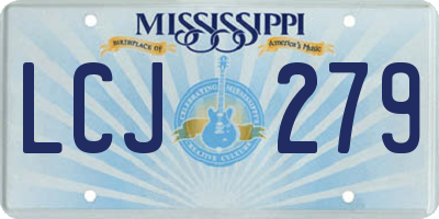 MS license plate LCJ279