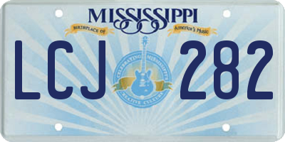 MS license plate LCJ282