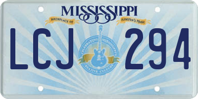 MS license plate LCJ294