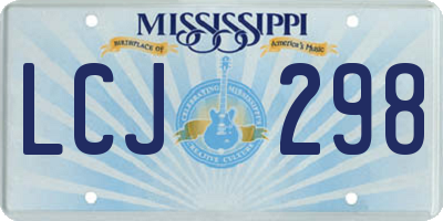 MS license plate LCJ298