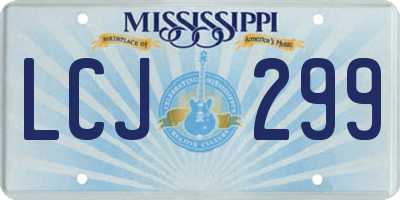 MS license plate LCJ299