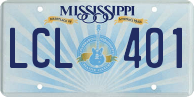 MS license plate LCL401