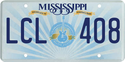 MS license plate LCL408