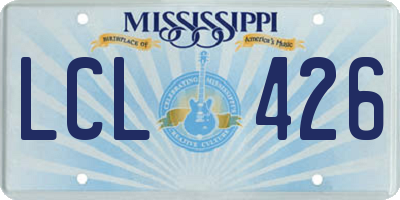 MS license plate LCL426