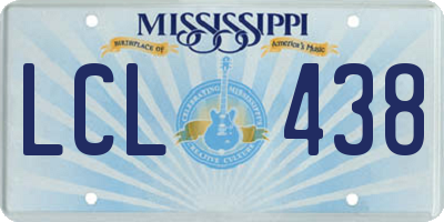 MS license plate LCL438