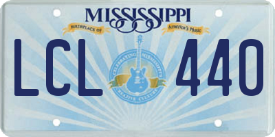 MS license plate LCL440