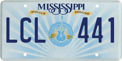 MS license plate LCL441