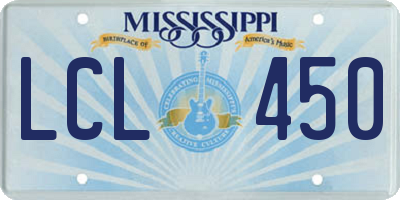 MS license plate LCL450