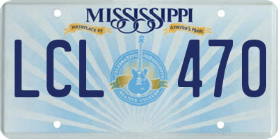 MS license plate LCL470