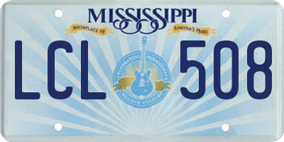 MS license plate LCL508