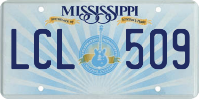 MS license plate LCL509