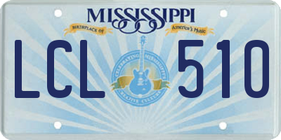 MS license plate LCL510