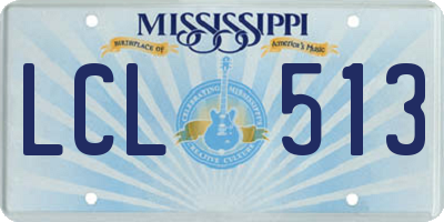 MS license plate LCL513