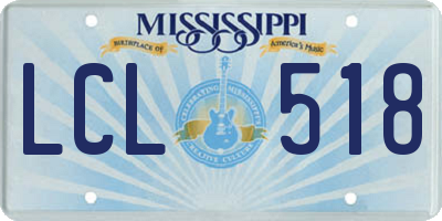 MS license plate LCL518