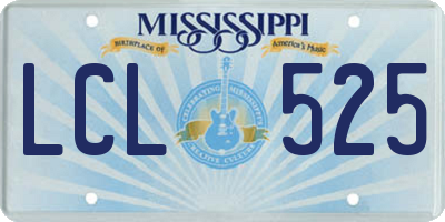 MS license plate LCL525