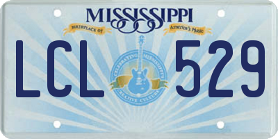 MS license plate LCL529