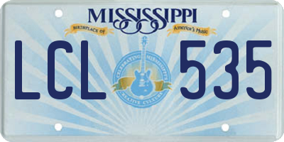 MS license plate LCL535