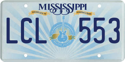 MS license plate LCL553
