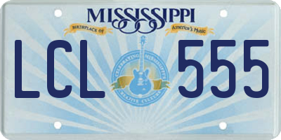 MS license plate LCL555