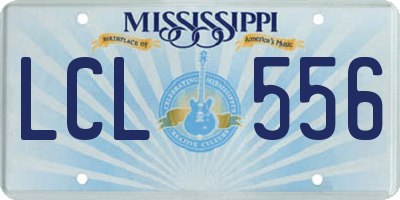 MS license plate LCL556