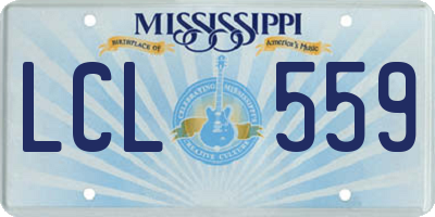 MS license plate LCL559