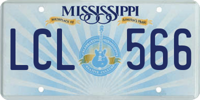 MS license plate LCL566