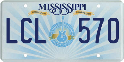 MS license plate LCL570