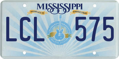 MS license plate LCL575