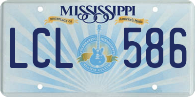 MS license plate LCL586