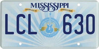MS license plate LCL630