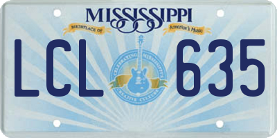MS license plate LCL635