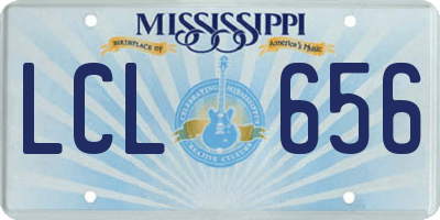 MS license plate LCL656