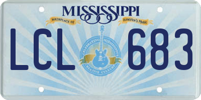 MS license plate LCL683