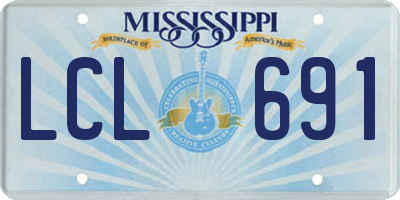 MS license plate LCL691