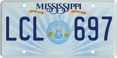 MS license plate LCL697
