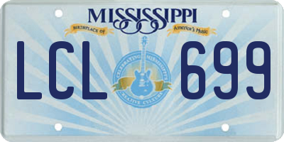 MS license plate LCL699
