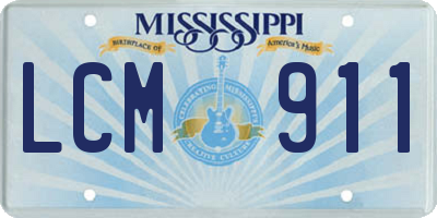MS license plate LCM911