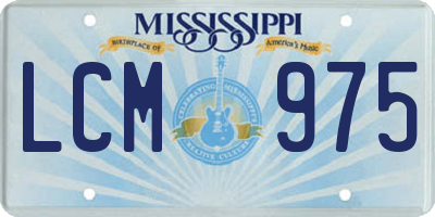 MS license plate LCM975