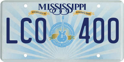 MS license plate LCO400
