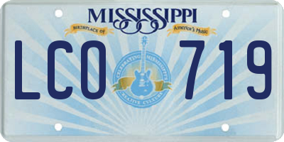MS license plate LCO719