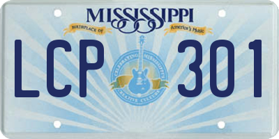 MS license plate LCP301
