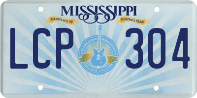 MS license plate LCP304