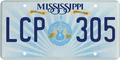 MS license plate LCP305